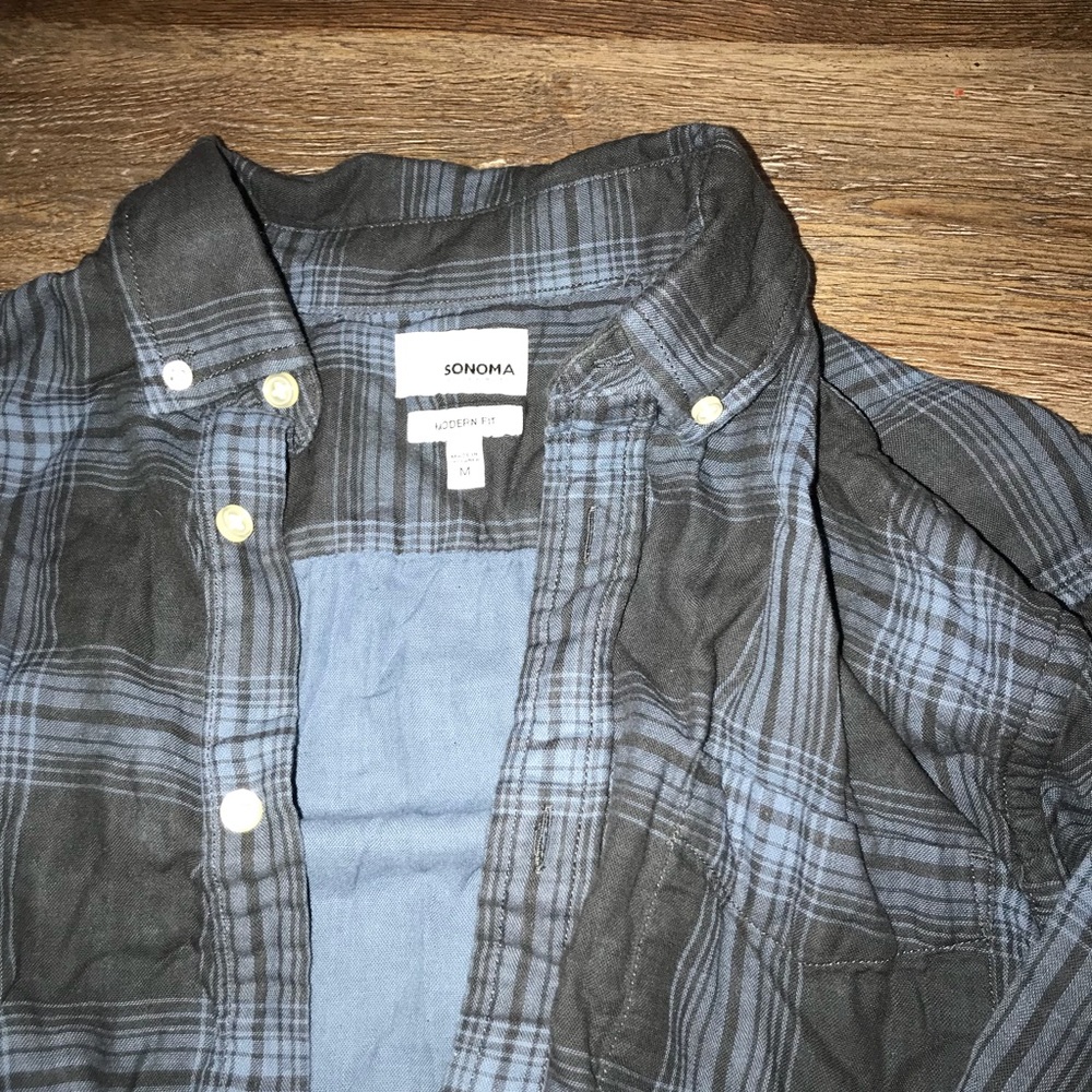 SONOMA BLUE AND GREY FLANNEL